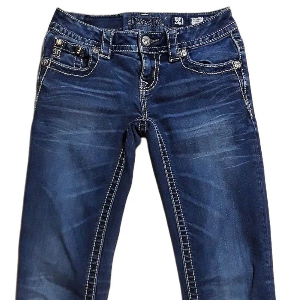 Miss Me Signature Skinny Denim Jeans- Womens Sz 24 NWOT - Picture 6 of 7